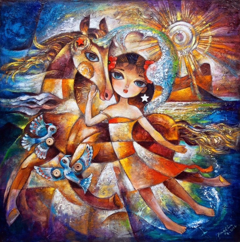 Dancing Over the Sea by artist Ping Irvin